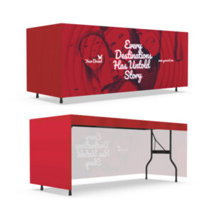 8ft 3-Sided Fitted Table Cover