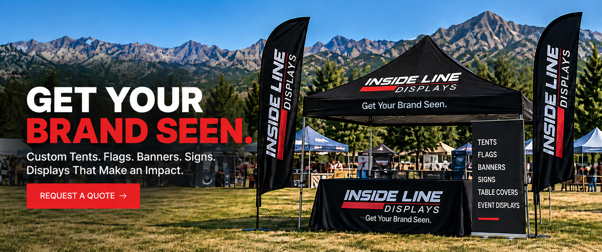 Outdoor event canopy scene